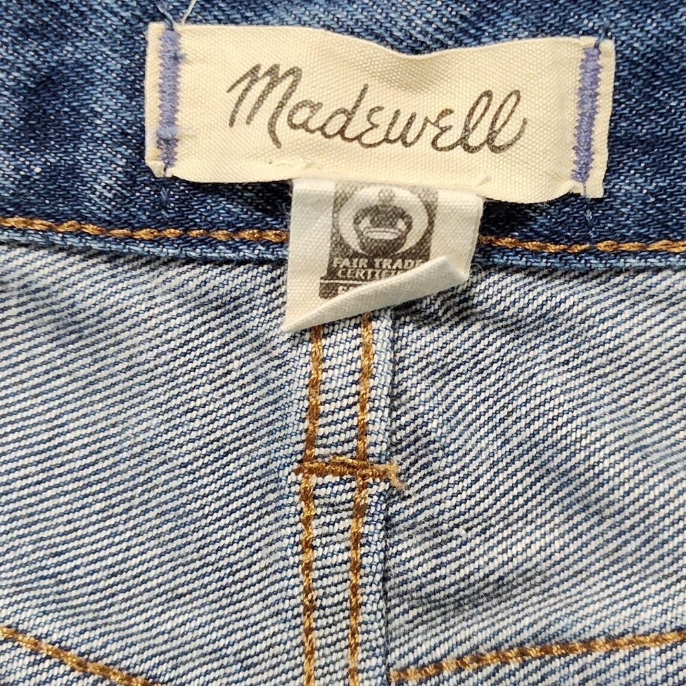 Madewell Women's Baggy Straight Classic Blue Denim Jeans, Size 28 - Picture 10 of 14